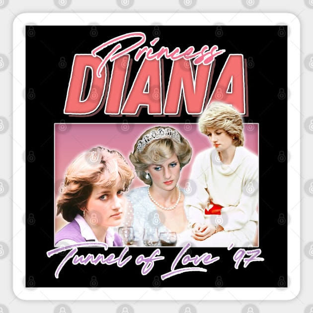 Princess Diana ∆ Graphic Design 90s Style Hipster Statement Magnet by DankFutura